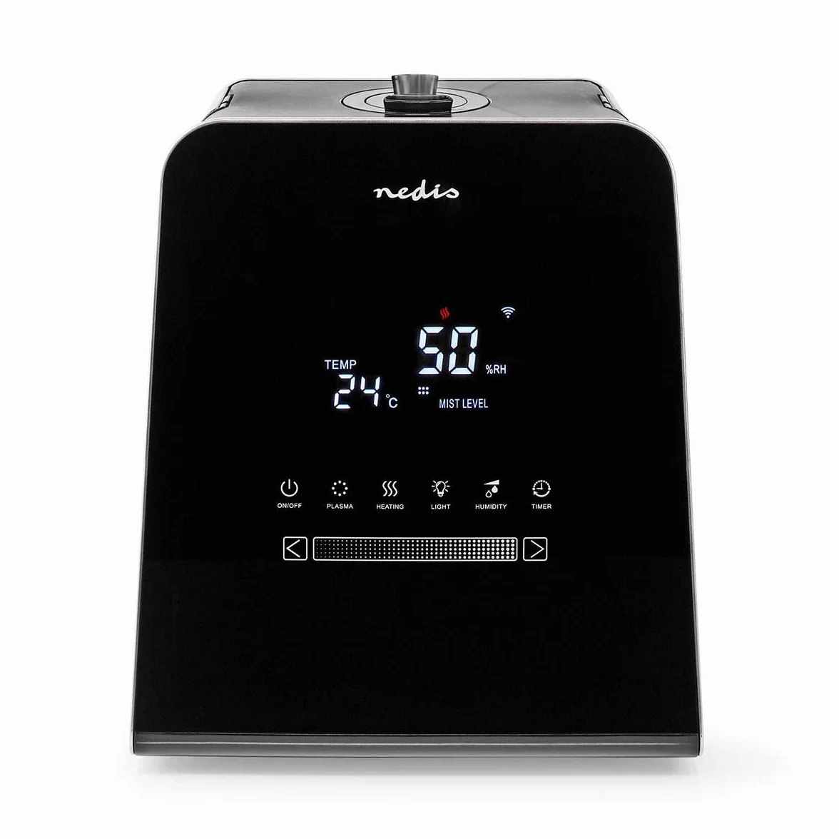 Nedis Umidificatore SmartLife | 30 W | Con nebbia calda e fredda | 5.5 l | Igrometro | Timer | Telecomando | Modalità notturna | Nero