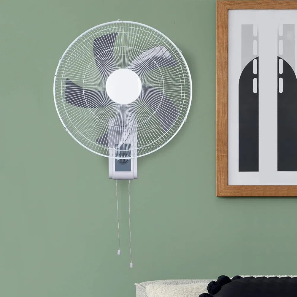 BAKAJI Ventilatore da Parete Potenza 45 Watt, Diametro 41 cm, 3 Velocità Selezionabili, Inclinazione Regolabile, Montaggio a Muro Stabile e Resistente, Ultra Silenzioso, Tensione 220 Volt - 50 Hz