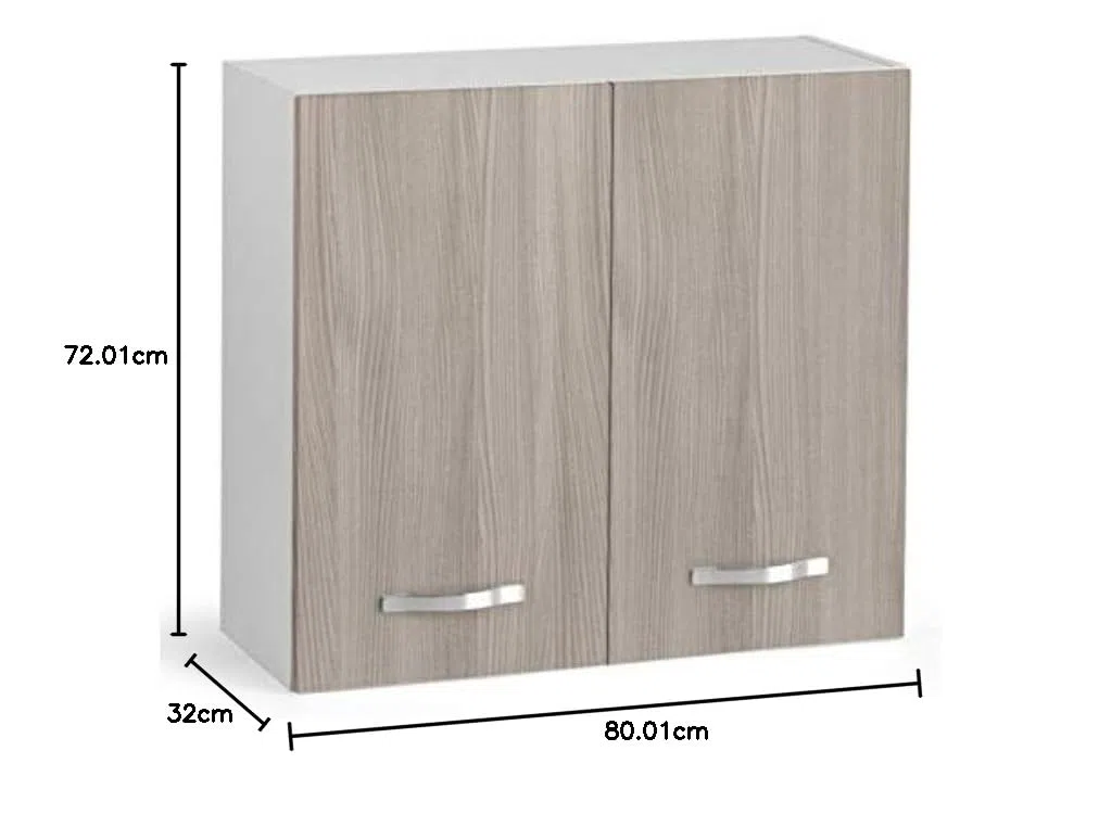 Argonauta Italia Mobile Pensile scolapiatti componibile per Cucina Olmo Cm 80x32xH 72 con 2 Ante