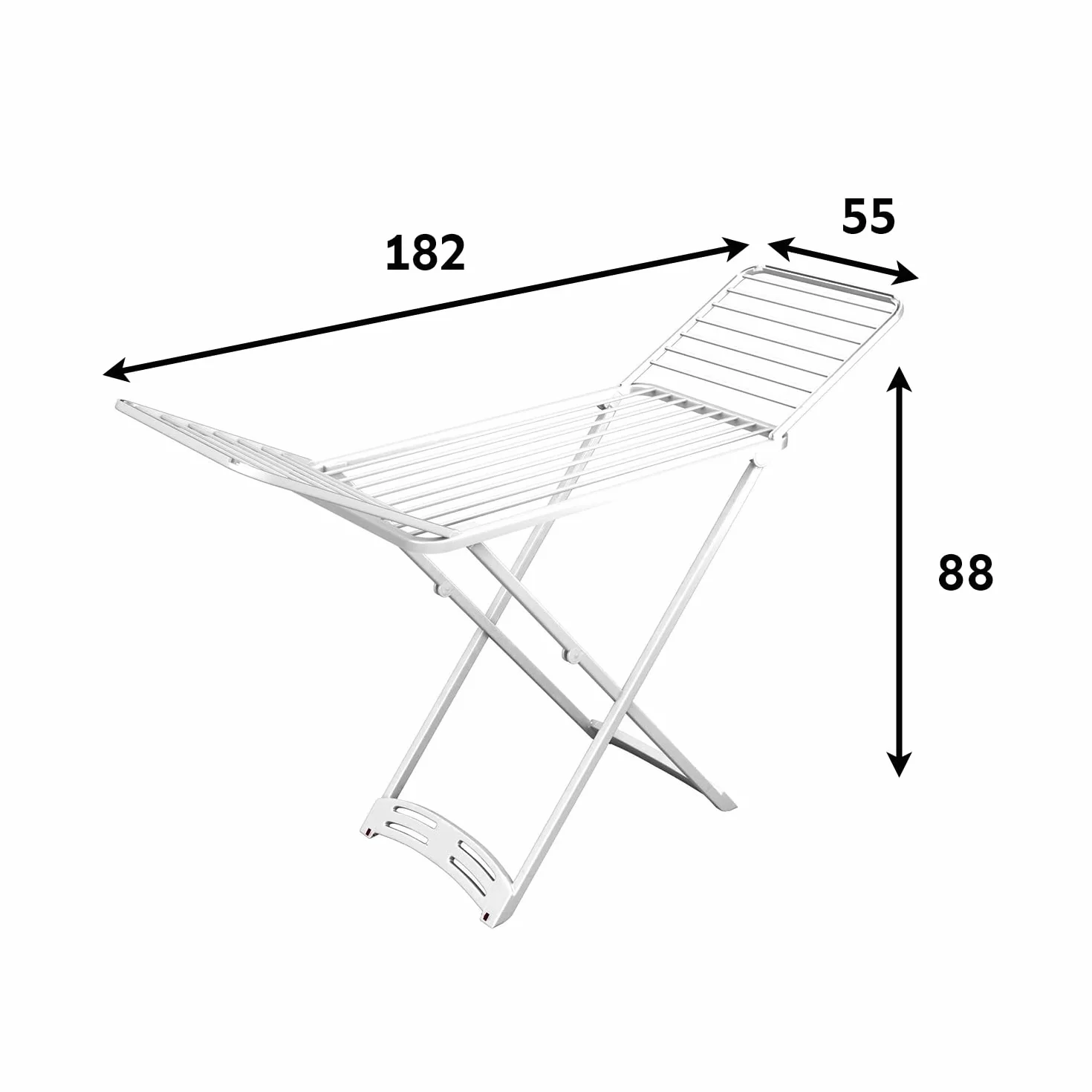 Gimi Zaffiro Stendibiancheria da Pavimento, Stendino a Cavalletto, da Esterno, con Ruote, Richiudibile, Spazio di Stenditura 20 m, in Resina 100%, 182 x 55 x 88 cm
