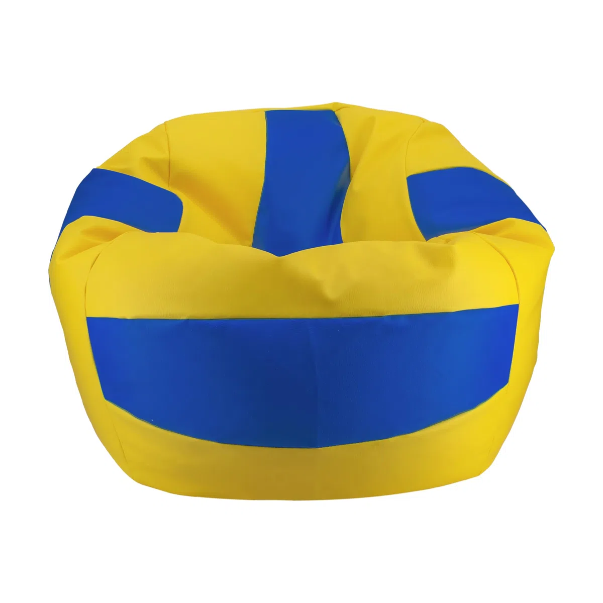 Bepouf - Poltrona a Sacco Pallone Pallavolo in Ecopelle con Imbottitura in Palline di Polistirolo, Poltrona a Sacco adatta per Camera e Salotto - Dimensione Large 90x55 cm, Colore Pallavolo