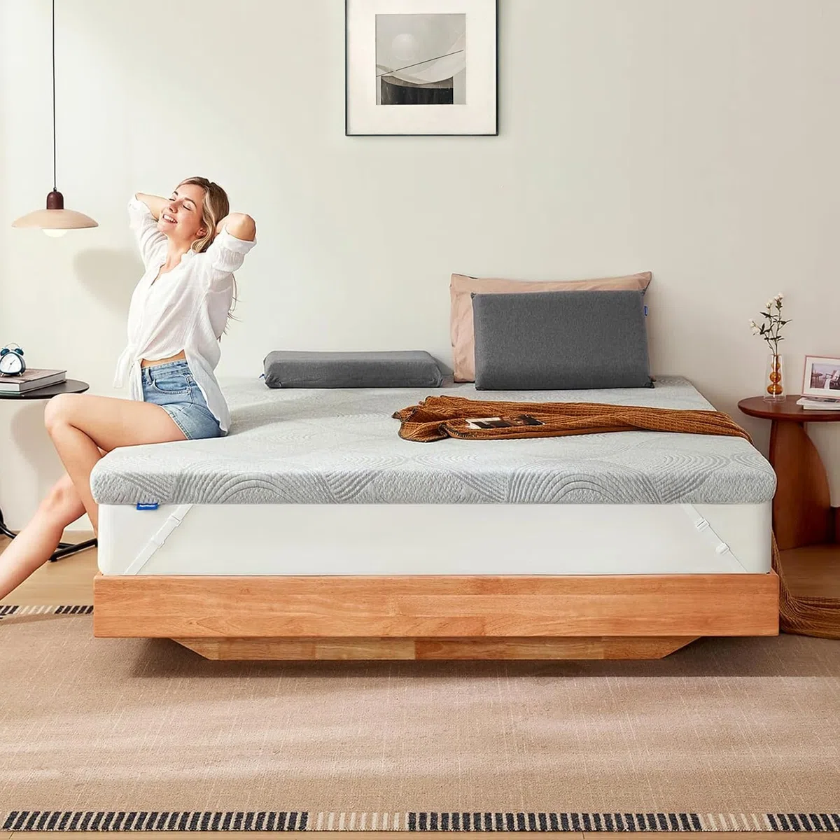 NewentorLife - Coprimaterasso 180 x 200 cm, altezza 7 cm, durezza H5/H6, per divano letto e letto a molle