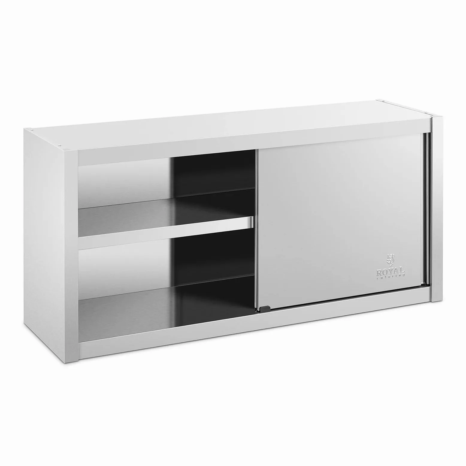 Royal Catering Pensile In Acciaio Inox Con Ante Scorrevoli Da Cucina RCSSWC-120X45-S (120 x 45 x 60 cm, 600 kg)