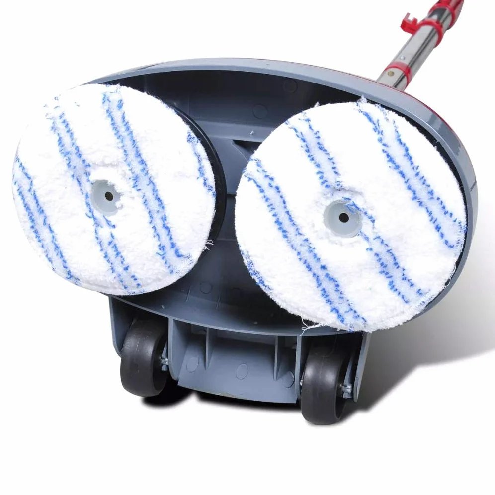 Tidyard Lucidatrice 5 in 1, Teste controrotative 400 RPM, Potente mop per pavimenti duri e legno, Rosso, ABS e acciaio inossidabile, 180 W, 230 V, 50 Hz