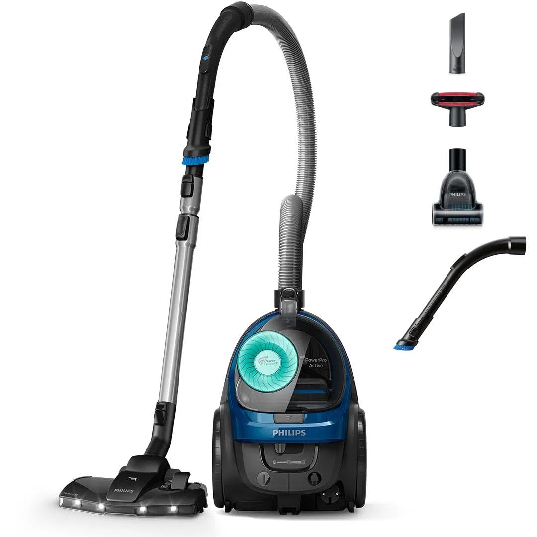 Philips 5000 Series Aspirapolvere Senza Sacco - Motore Da 900 W, Tecnologia PowerCyclone 7, Filtro Allergy H13, Spazzola TriActive LED, Compatto E Leggero (FC9557/09)