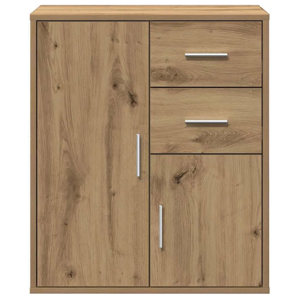 Credenza Rovere Artigianale 60 x 31 x 70 cm Legno Multistrato Marrone,871416