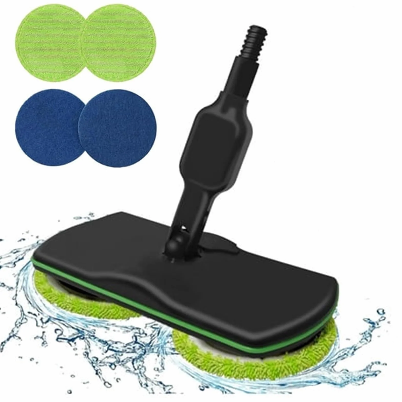 Lavapavimenti elettrico senza fili con mocio rotante, ricaricabile, per pavimenti duri, laminato, legno, piastrelle