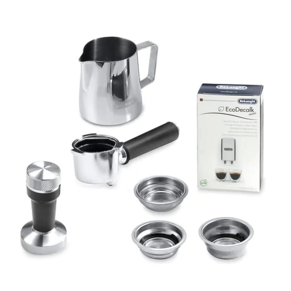 De'Longhi Dedica Arte EC885.M, Macchina Caffè a Pompa Tradizionale Barista, Macchina Manuale con Montalatte My LatteArt, Design Compatto 15cm Larghezza, Tazze Fino a 13cm, Compatibile E.S.E., Metallo