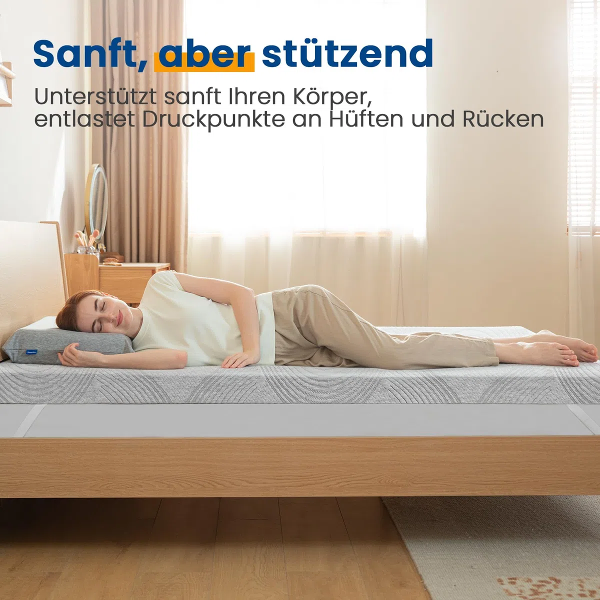 NewentorLife - Coprimaterasso 180 x 200 cm, altezza 7 cm, durezza H5/H6, per divano letto e letto a molle