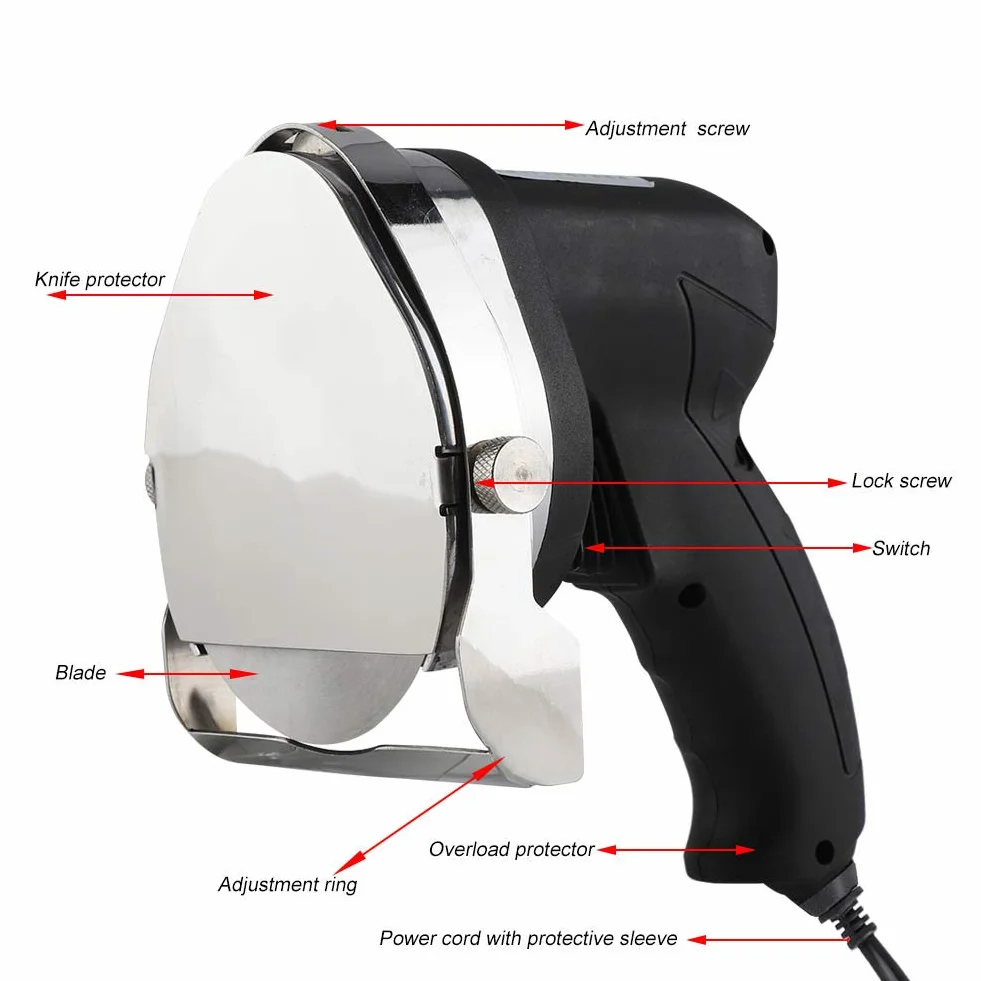 Coltello Elettrico per Kebab 80W 220V, per Carne, Lama Acciaio