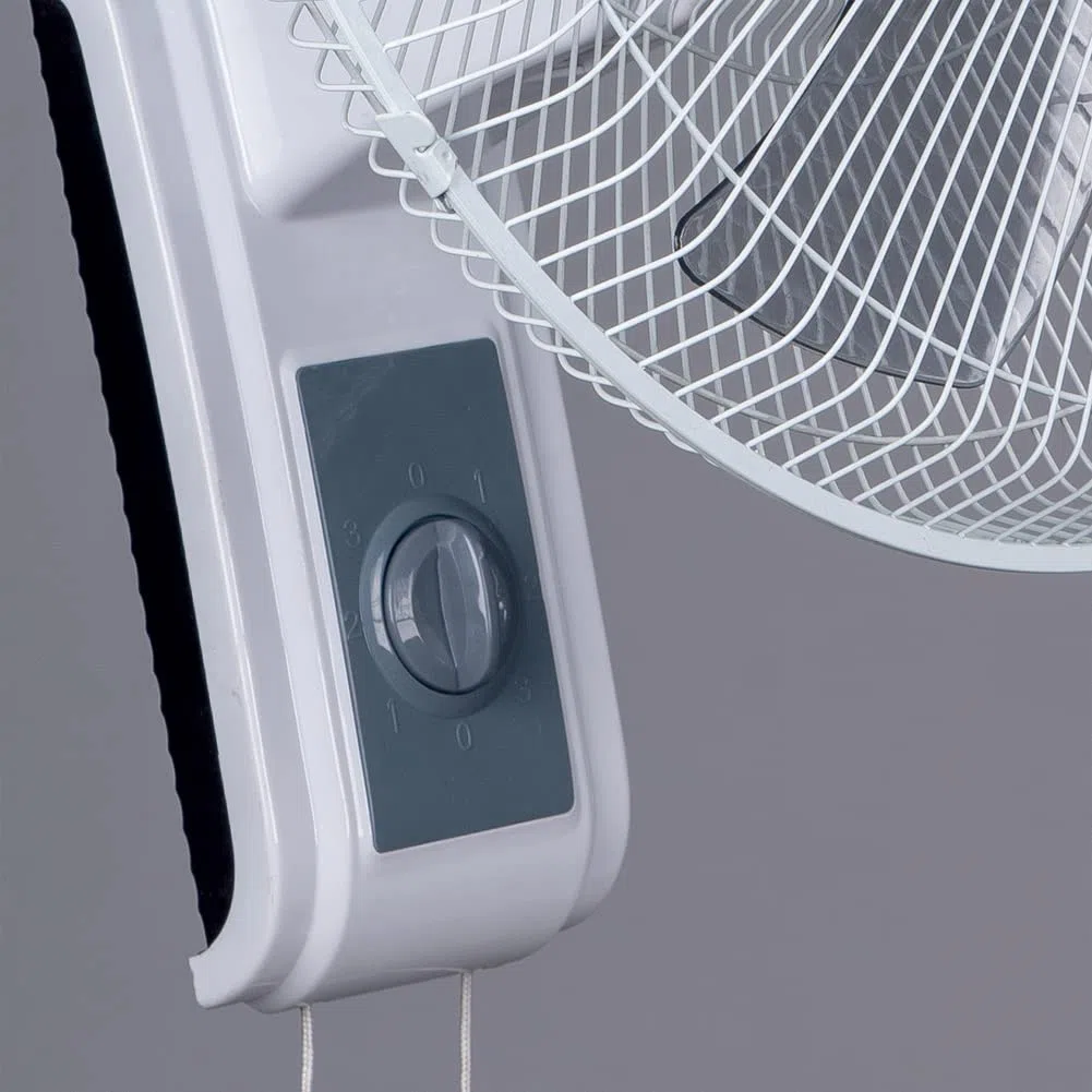 BAKAJI Ventilatore da Parete Potenza 45 Watt, Diametro 41 cm, 3 Velocità Selezionabili, Inclinazione Regolabile, Montaggio a Muro Stabile e Resistente, Ultra Silenzioso, Tensione 220 Volt - 50 Hz