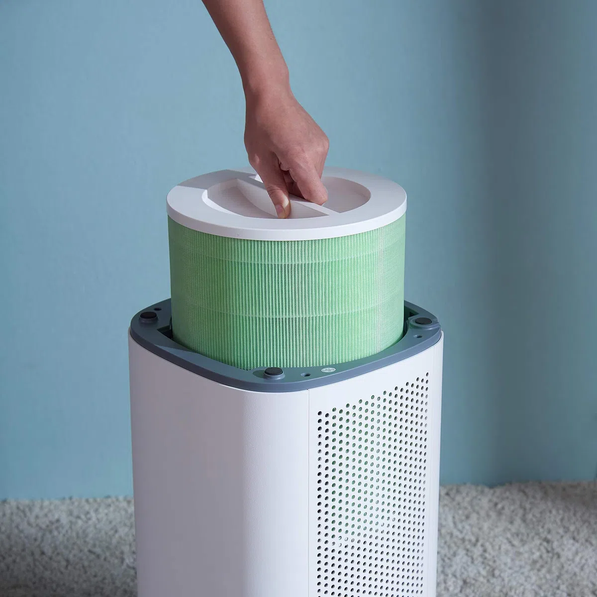 Purificatore d'aria per Allergie e Asma, Filtro HEPA 12, ionizzatore, CADR 350 m³/h, modalità silenziosa (Purifcatore + 1 filtro HEPA) Breath 350 di AERTECNICA