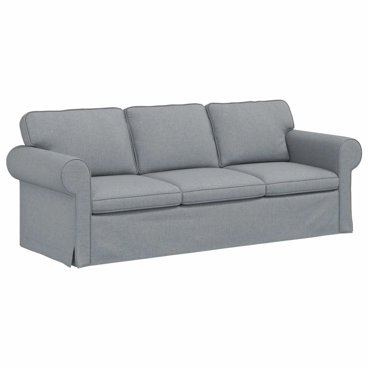 vidaXL Divano Grigio Chiaro 215 x 82 x 80 cm Tessuto, Divano Moderno, Design Ergonomico, Arredo Sezionale, Soggiorno Confortevole, Poltrona Contemporanea