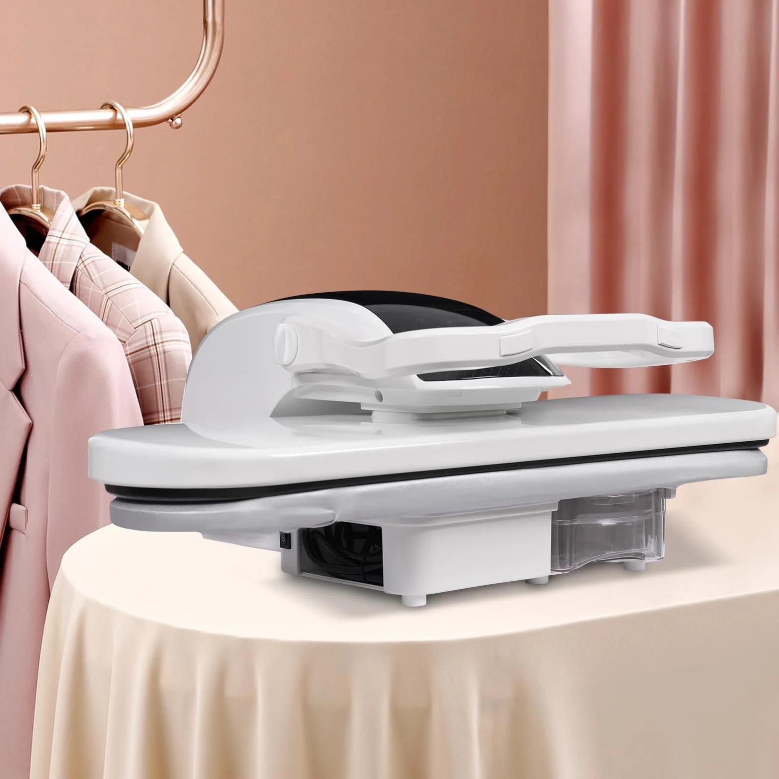 Pressa a Vapore Intelligente 2200W Ferro da Stiro con Touch Screen 5 Programmi e 1L Serbatoio Potente Vapore 0.26 lbs/min, Steam Press per Stirare Vestiti, Biancheria da Letto e Tessuti
