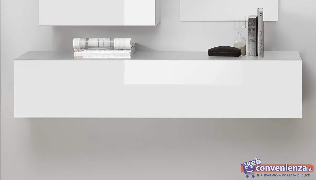 Web Convenienza Infinity Pensile Ribalta Vasistas Colorato Bianco Laccato Lucido
