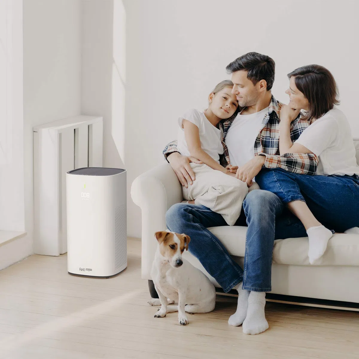 Purificatore d'aria per Allergie e Asma, Filtro HEPA 12, ionizzatore, CADR 350 m³/h, modalità silenziosa (Purifcatore + 1 filtro HEPA) Breath 350 di AERTECNICA